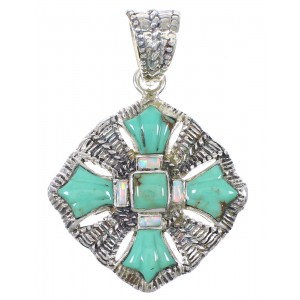 Opal Turquoise Silver Pendant YX75565