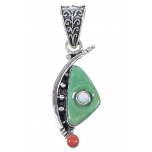 Sterling Silver Multicolor Pendant YX75576