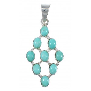 Turquoise Southwest Sterling Silver Pendant YX75718