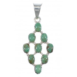 Turquoise Southwestern Sterling Silver Pendant YX75719