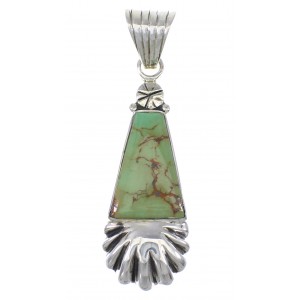Turquoise And Silver Southwest Pendant YX77320