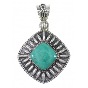 Southwestern Turquoise Silver Pendant YX77328