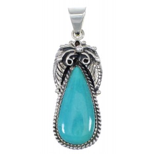 Southwest Turquoise And Sterling Silver Pendant YX77354