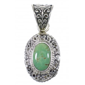 Southwest Sterling Silver And Turquoise Pendant YX77362