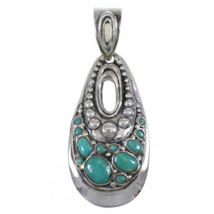 Turquoise Sterling Silver Slide Pendant YX77408