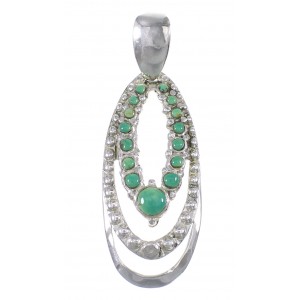 Silver Turquoise Slide Pendant YX77429