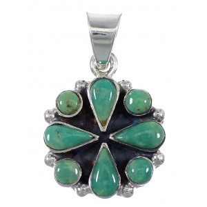 Sterling Silver Southwest Turquoise Pendant YX77479