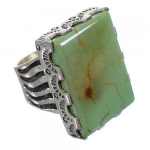 Southwest Sterling Silver Turquoise Ring Size 4-3/4 QX85517