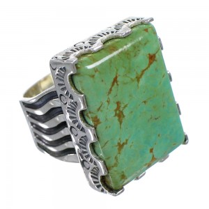 Silver Turquoise Southwest Ring Size 6 QX85527