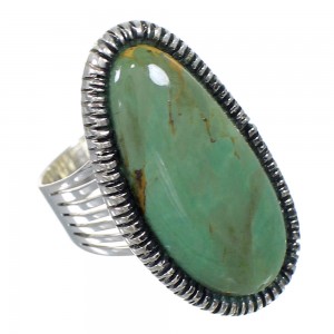 Southwestern Authentic Sterling Silver Turquoise Jewelry Ring Size 6-1/2 QX85559