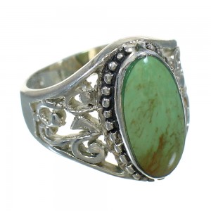 Genuine Sterling Silver Turquoise Southwest Ring Size 6-1/4 YX83876