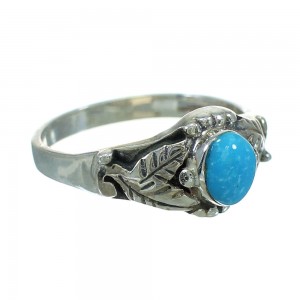 Sterling Silver Turquoise Southwestern Ring Size 5-3/4 QX84508