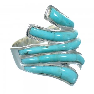 Genuine Sterling Silver Turquoise Southwest Ring Size 6-1/4 RX86265