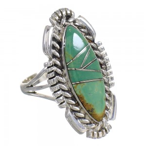 Turquoise And Sterling Silver Southwestern Ring Size 4-1/2 YX86458
