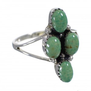 Sterling Silver And Turquoise Southwestern Ring Size 7 YX84475