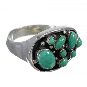 Southwest Turquoise And Authentic Sterling Silver Ring Size 6 YX84540