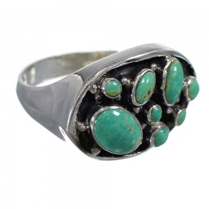 Southwest Sterling Silver Turquoise Ring Size 7-1/4 YX84544