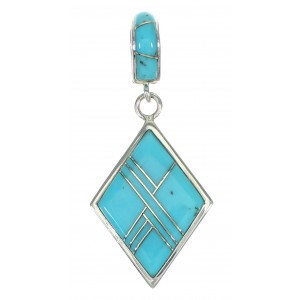 Turquoise Sterling Silver Southwest Pendant QX83426