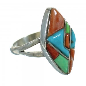 Sterling Silver Multicolor Whiterock Ring Size 8 YX84066