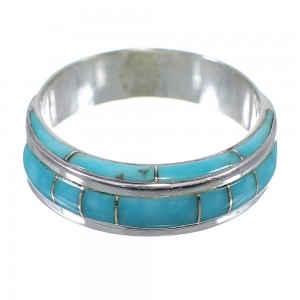 Turquoise Silver Southwestern Jewelry Ring Size 5-1/2 AX86751