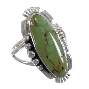 Southwest Silver Turquoise Ring Size 5-3/4 QX86792