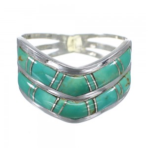 Southwest Sterling Silver Turquoise Ring Size 4-3/4 YX92621