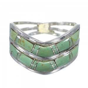 Southwestern Genuine Sterling Silver And Turquoise Ring Size 5-3/4 YX92652