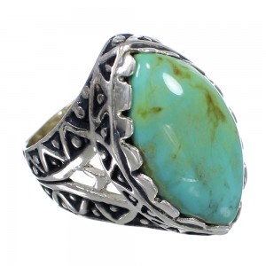 Authentic Sterling Silver And Turquoise Ring Size 5-1/2 RX92910