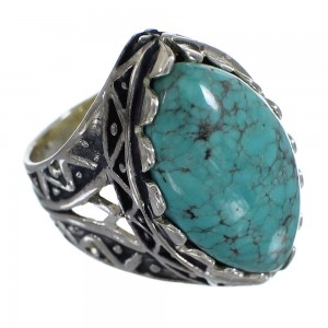 Turquoise Authentic Sterling Silver Ring Size 5-1/4 RX92983