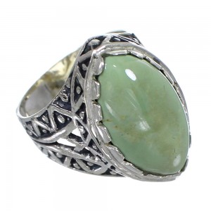 Genuine Sterling Silver Turquoise Southwestern Jewelry Ring Size 7-1/4 RX93040