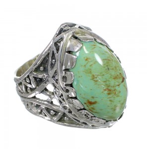 Sterling Silver Southwest Turquoise Ring Size 6 RX93176