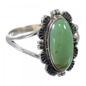 Authentic Sterling Silver Turquoise Ring Size 8-1/4 FX93014