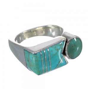 Turquoise Jewelry Sterling Silver Ring Size 5-1/2 AX90608