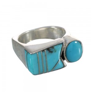 Authentic Sterling Silver Southwestern Jewelry Turquoise Ring Size 4-1/2 AX90623