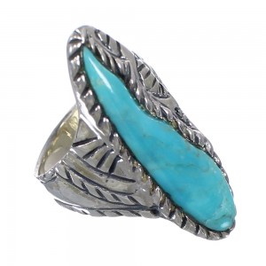 Authentic Sterling Silver Turquoise Southwest Ring Size 5-1/4 FX93306