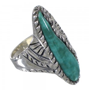 Sterling Silver Turquoise Jewelry Ring Size 7-3/4 FX93309