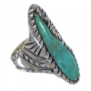 Southwest Sterling Silver Turquoise Jewelry Ring Size 6-1/4 FX93322