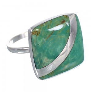 Turquoise Sterling Silver Southwestern Ring Size 7-1/2 RX88720