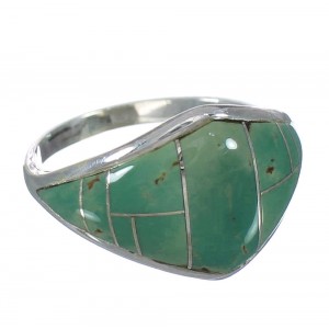 Turquoise Sterling Silver Southwest Ring Size 8-1/2 AX92907