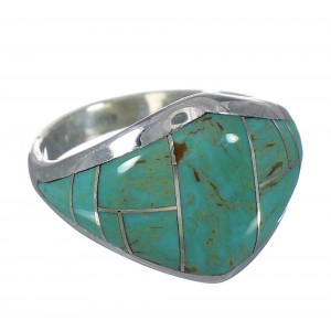 Turquoise Genuine Sterling Silver Southwestern Ring Size 5-1/2 AX92911