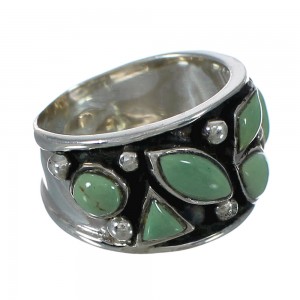 Southwest Turquoise Silver Ring Size 5-3/4 YX90754