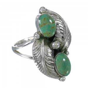 Sterling Silver Turquoise Southwest Ring Size 7-1/2 FX91540