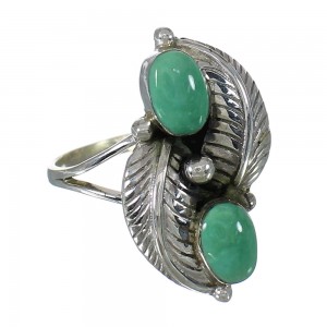 Genuine Sterling Silver Turquoise Jewelry Ring Size 5-3/4 FX91563
