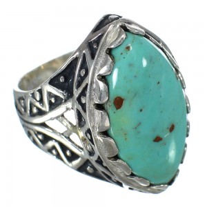 Authentic Sterling Silver Turquoise Jewelry Ring Size 6-1/4 FX93403