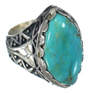 Sterling Silver Turquoise Southwest Ring Size 7-1/2 FX93429
