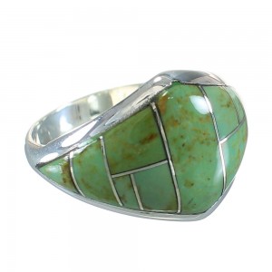 Turquoise Genuine Sterling Silver Southwestern Ring Size 7-1/2 AX88514