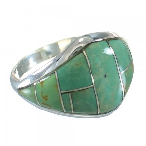 Turquoise Authentic Sterling Silver Southwestern Ring Size 5 AX88519