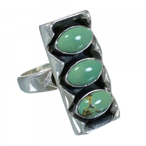 Sterling Silver And Turquoise Southwestern Jewelry Ring Size 6-1/4 FX90396