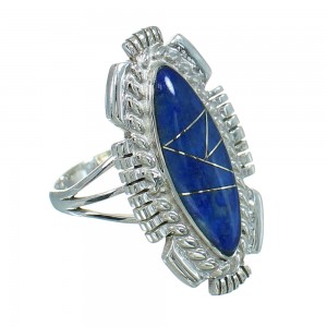 Lapis Authentic Sterling Silver Southwest Ring Size 4-1/2 RX86901