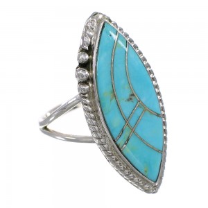 Sterling Silver Turquoise Southwest Jewelry Ring Size 6-1/4 FX93575